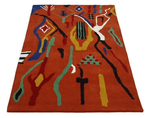 Tapis laine 120x180 rouge - 120x180,