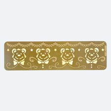 POCHOIR STENCIL METAL OURS SPECIAL GAUFRAGE BRODERIE PERGAMANO 14cmx4cm