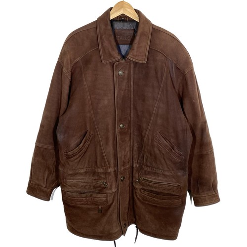 Manteau cuir touché daim - manteau,
