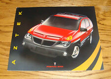 Original 2001 Pontiac Aztek Deluxe Sales Brochure 01 GT