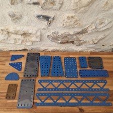 LOT MECCANO PLAQUES BLEUES