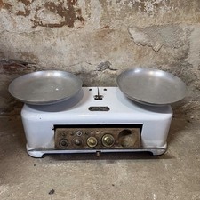 Antique Household Scale “Household Scale” with Weight - Vintage Decor