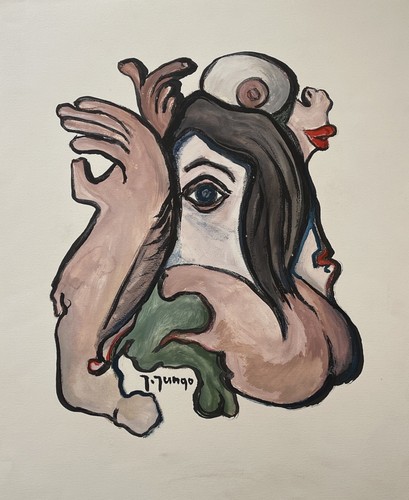 Expressionniste gouache jungo - gouache,