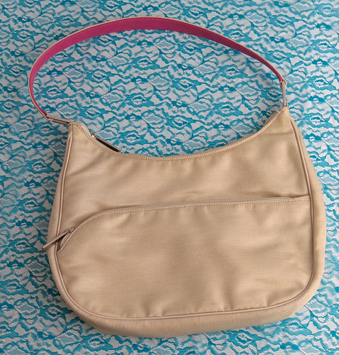 Lancel beige crescent shoulder - beige,
