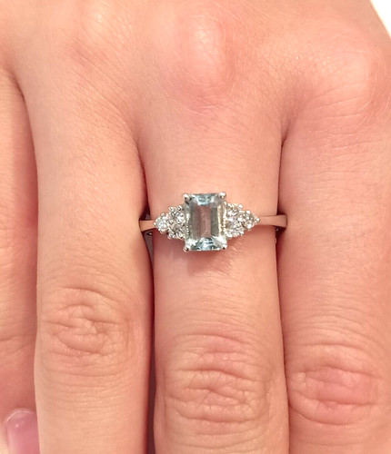 Bague blanc ct 750 - bague, or