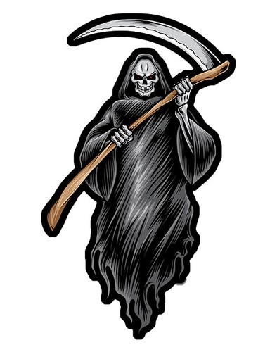 Sticker faucheuse mort - la, la