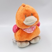 Doudou oiseau poussin orange