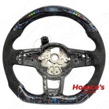 Carbon Fiber Steering Wheel With Smart LED Fit For MK6 VW Golf 6 R GTI 2008-2014