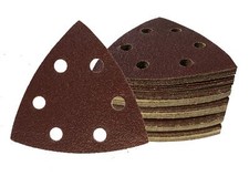 Lot de 50 triangles de meulage 93 x 93 x 93 mm Grain 80 pour Ponceuse Delta 6...