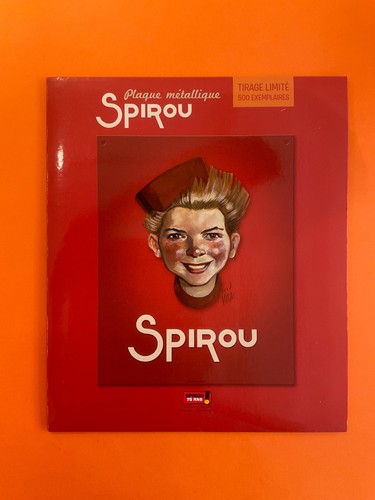 Spirou plaque metallique - spirou,