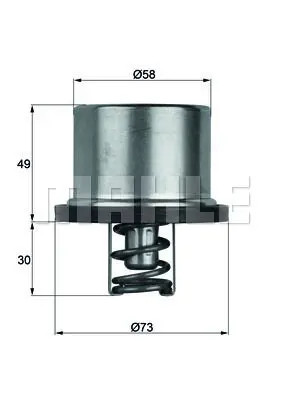 Thermostat thd mahle pour - thermostat, 71