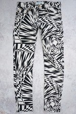 VERSACE x H&M Collaboration Collection Mens Zebra Black White W32 jeans pants
