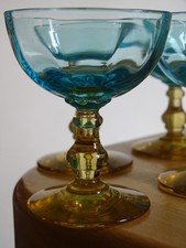 PORTIEUX OU LEGRAS 6 ANTIQUE PORT GLASSES CHERRY MOD SAND ht 7.5 cm