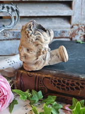 Ancienne pipe terre femme - terre,