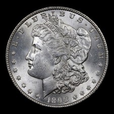 1898-p Morgan Dollar $1 * MS ++++ Unc * Beautiful Reflective Luster & Cartwheels