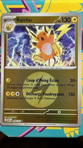 Carte pokémon raichu reverse - carte,