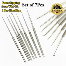 Micro Ear Pick Needles Set 7 Pcs Myringotomy ENT Instruments Free ship from USA