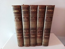 Biographie des Hommes Vivants Paris 1816 Chez Michaud imprimeur 5 volumes reliés
