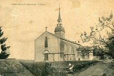 PORT BRILLET card The church scaffolding support