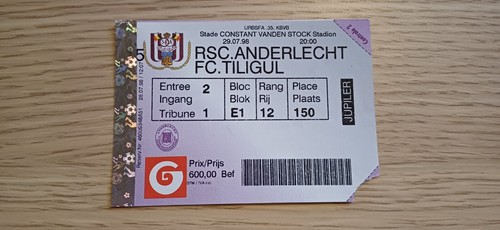 Ticket 1998 rsc anderlecht - ticket,