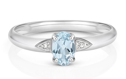 Bague véritable aigue marine - bague, aigue-marine