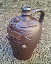 Ancienne bouteille en grès Calvados art pop déco vintage french antique potery