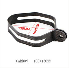 Carbon Fiber Motorcycle Holder Exhaust Pipe Muffler Fixin Ring Bracket 100*130MM
