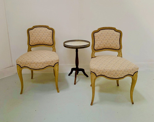 Paire chaises louis en - chaises,