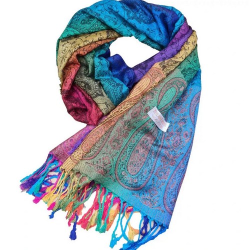 Echarpe pashmina laine soie - pashmina,