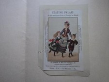 1876.Tract publicité Skating Palais (Bois de Boulogne.patin à roulette Spiller).