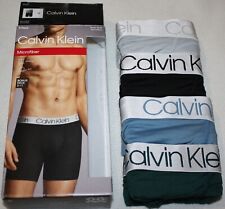 4 Calvin Klein Boxer Briefs Microfiber Stretch Multicolor 4 Pack Underwear $54