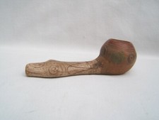 ancienne pipe serpent en terre