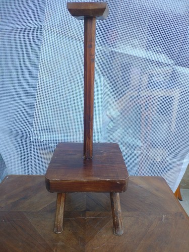 Pied table bois brutaliste - table,
