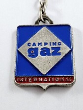 KEYCHAIN - CAMPING GAS 1960s - LUMOGAZ lamp - painted metal, vintage -