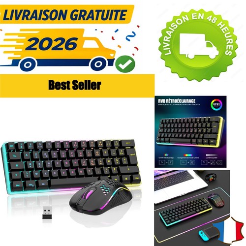 Ensemble clavier souris sans
