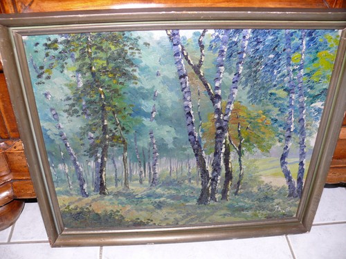 Alsace superbe tableau huile - alsace,