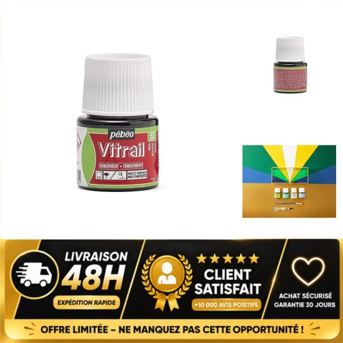 Pebeo vitrail peinture rouge - pebeo,