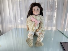 Poupée d'artiste ancienne poupée tête porcelaine de collection 78 cm état...