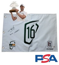 Thomas Detry Signed 2025 Waste Management Phoenix Open Champion Flag PSA AUTO