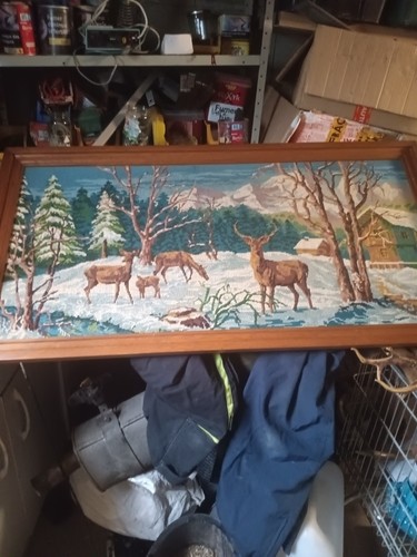 Tableau bois canevas scène - tableau,