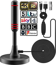 2023 Antenne TV Intérieure Sans Fil Pour Freeview Digital 4K 1080P HD VHF UHF DV