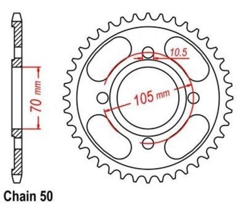 Roue chaîne dents pour - roue,