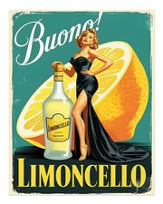Affiche vintage Limoncello art