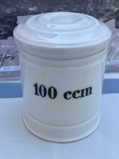 Antique Apothecary Pharmacy Drug-store RX Porcelain Jar 100ccm Germany With Lid