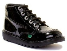 Kickers Kick Hi Jeunesse Taille 36-39 En Noir Taille UK 3 - 6