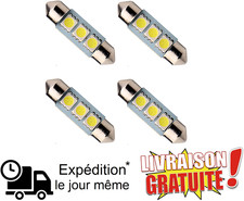 4 ampoule LED 6000K 3 smd interieur voiture plaque immatriculation