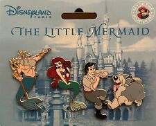 Disney Pins THE LITTLE MERMAID set of 4 Disneyland Paris DLP NEW ON CARD
