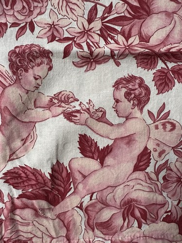 Tissu ancien dessin anges - anges, et