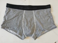 EMPORIO ARMANI BOXER HOMME TAILLE L COLORIS NOIR / BLANC 100% COTON REF 8A722