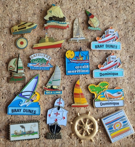 Lot pin bateau pêche - lot,